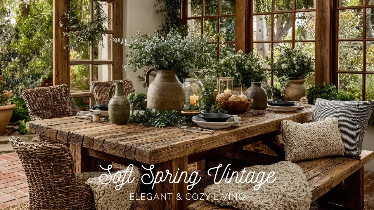 Farmhouse Spring Decor Inspiration | Rustic Vintage Interior Design Trends for a Timeless Home