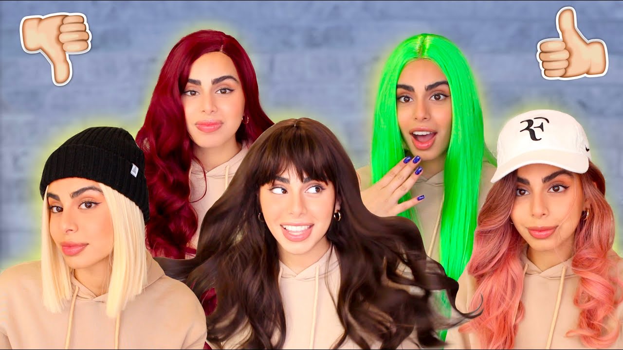 جربت باروكات من موقع شي ان👩🏻‍🦰 shein wigs try on haul