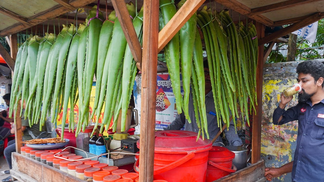 Healthy Street Juice - Aloe Vera Juice Making in Roadside - He is Selling Best Juice in Town
