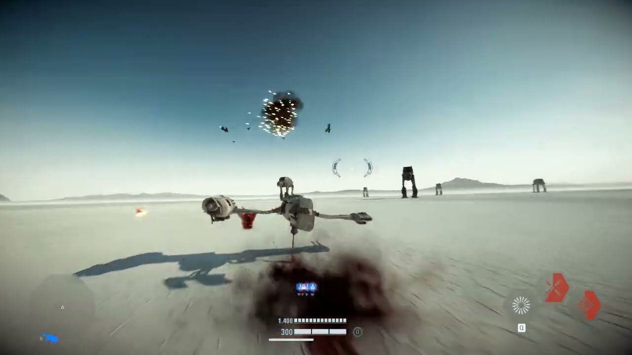 V-4X D-Ski Speeder, Crait - Full Gameplay // Star Wars Battlefront II