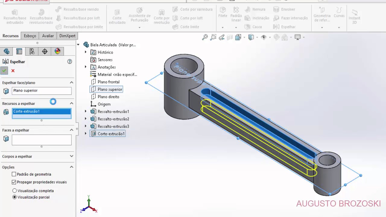 Solidworks Motor Radial - Biela Articulada e Peças 03 de 15