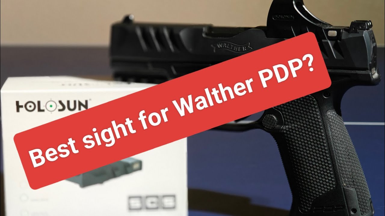 Лучший коллиматорный прицел с зеленой/красной точкой для пистолета Walther PDP (Holosun SCS-PDP-GR)