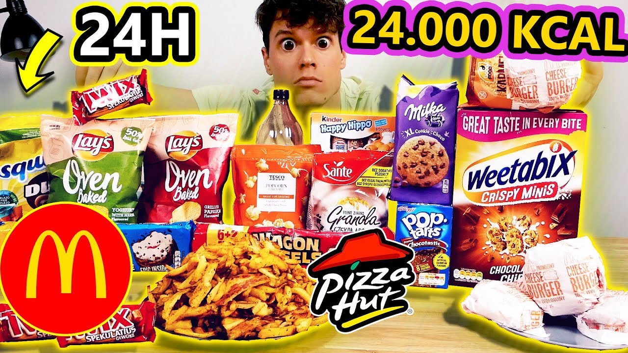 CZŁOWIEK VS 24.000 KCAL W 24H ! EPIC CHEAT CHALLENGE REKORD!