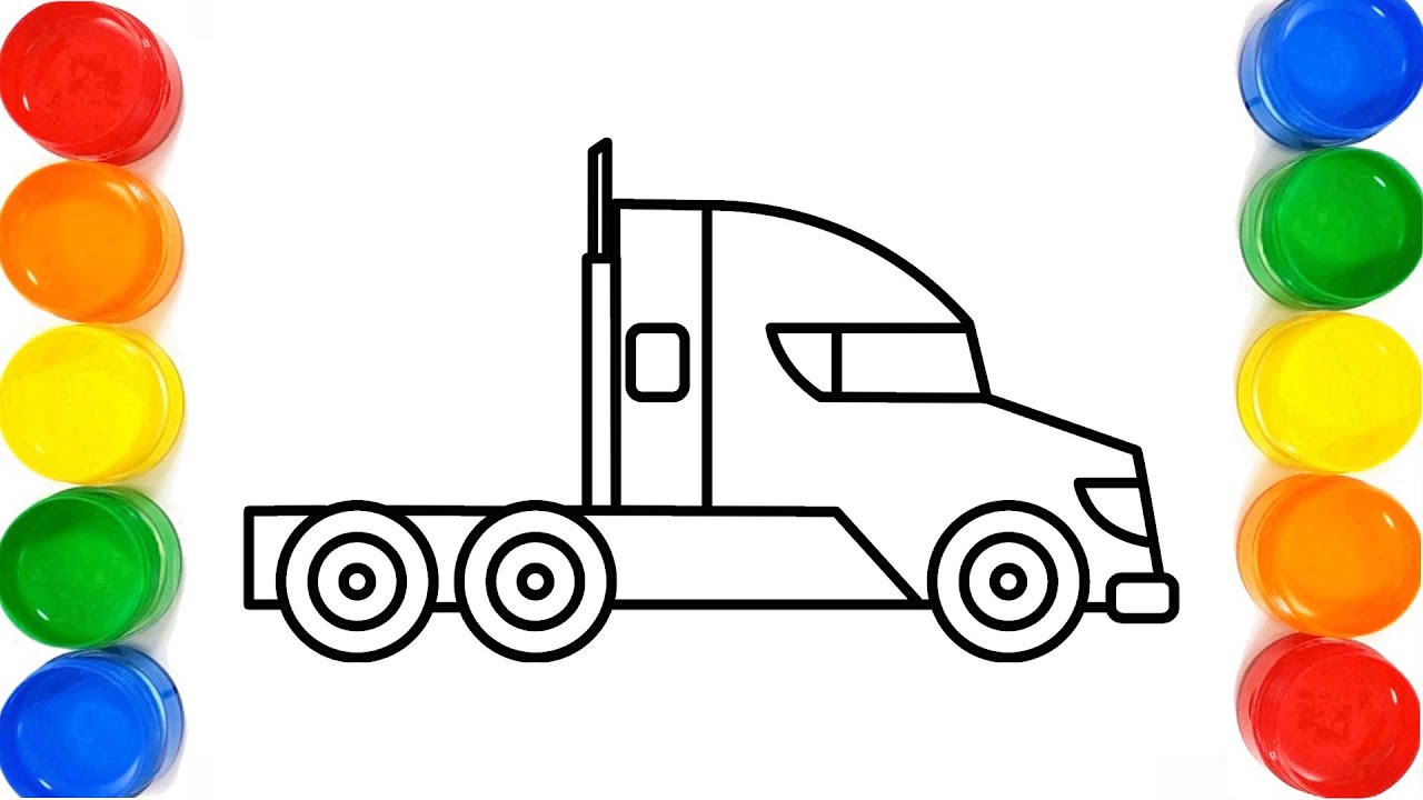 How to Draw a semi trailer truck Easy | drawing tutorial for beginner
