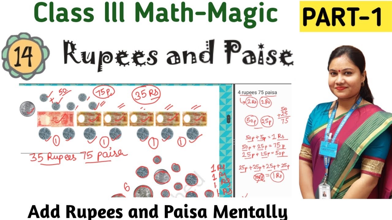 Rupees and Paisa Class 3 Maths Chapter 14 (Part 1) / NCERT Class3 Maths Mental Addition | CBSE NCERT