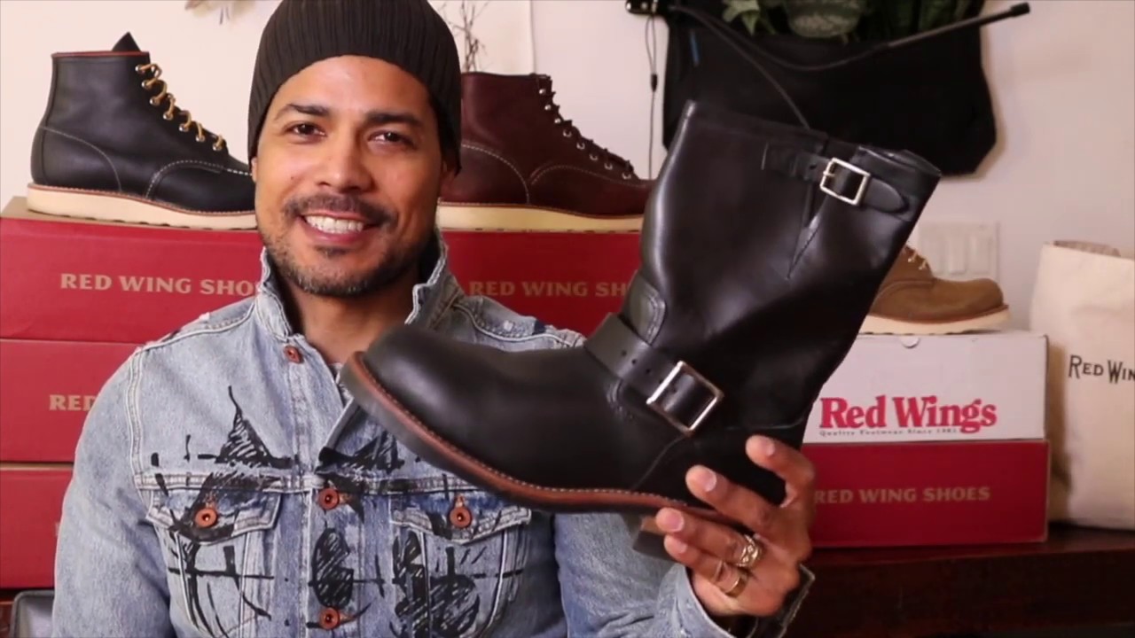 Red Wing 2268 Engineer in Black Chrome Leather