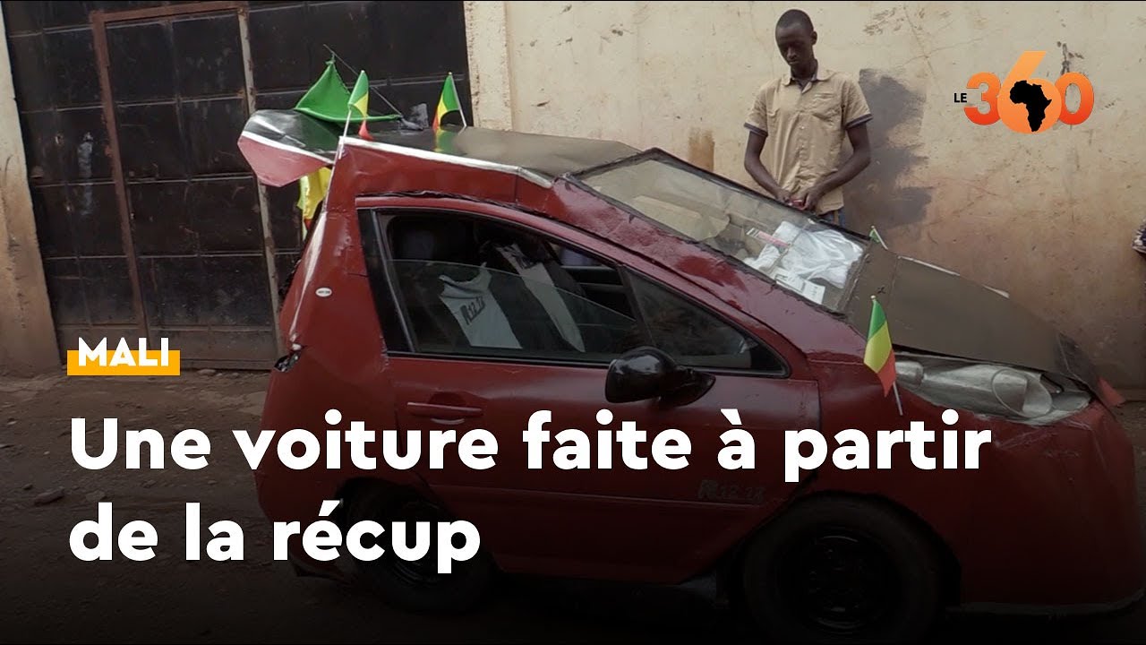 Mahamadou Meminta conçoit une voiture miniature avec de la récup