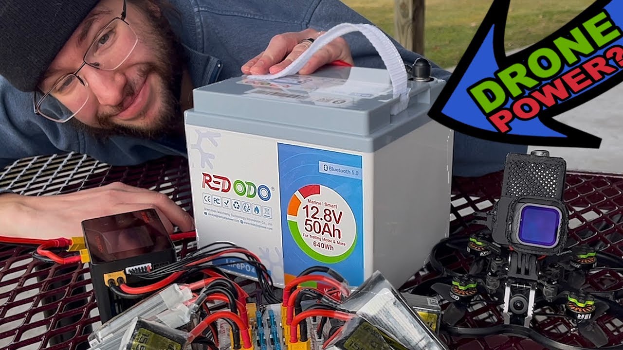 Redodo 12V 50Ah Bluetooth Lithium LiFePO4 Battery // Recharge FPV Drones & RC Car Batteries!