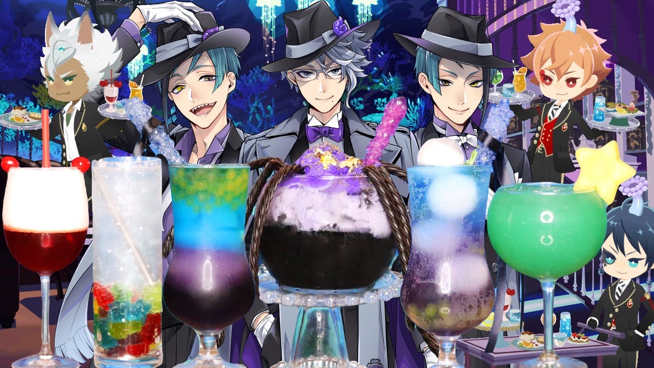 Disney Twisted Wonderland Inspired Drinks!🐙💜✨Octavinelle Cafe ディズニー ツイステッドワンダーランド カフェ| Ami Yoshiko