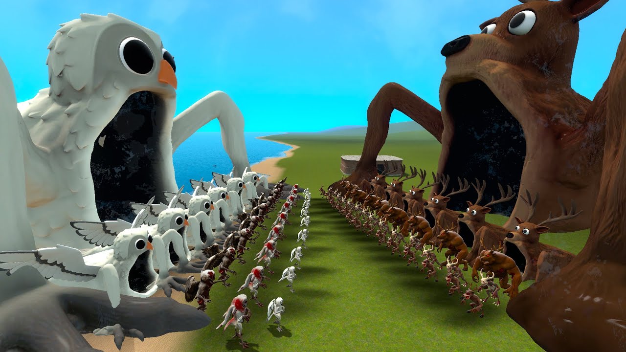 NEW OWL SEA EATER VS DEER SEA EATER FROM ROBLOX 99 NIGHTS IN THE FOREST In Garry's Mod!