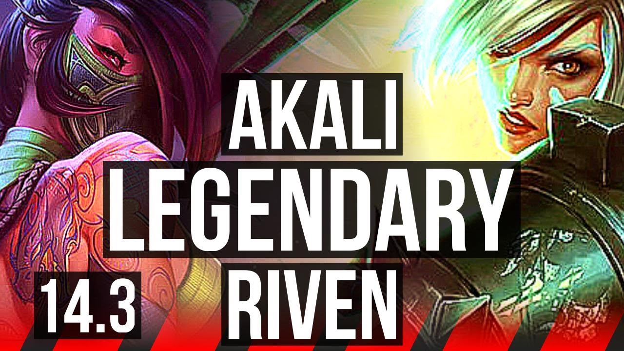 AKALI vs RIVEN (TOP) | 13/0/0, 9 solo kills, Legendary, 400+ games | BR Grandmaster | 14.3