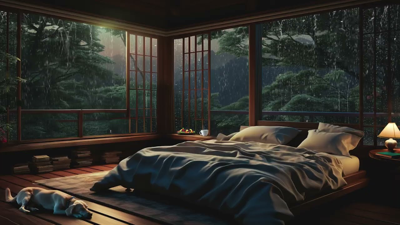 Peaceful Rain & Soft Piano Music for Relaxation, Yoga, Meditation and Calm Energy