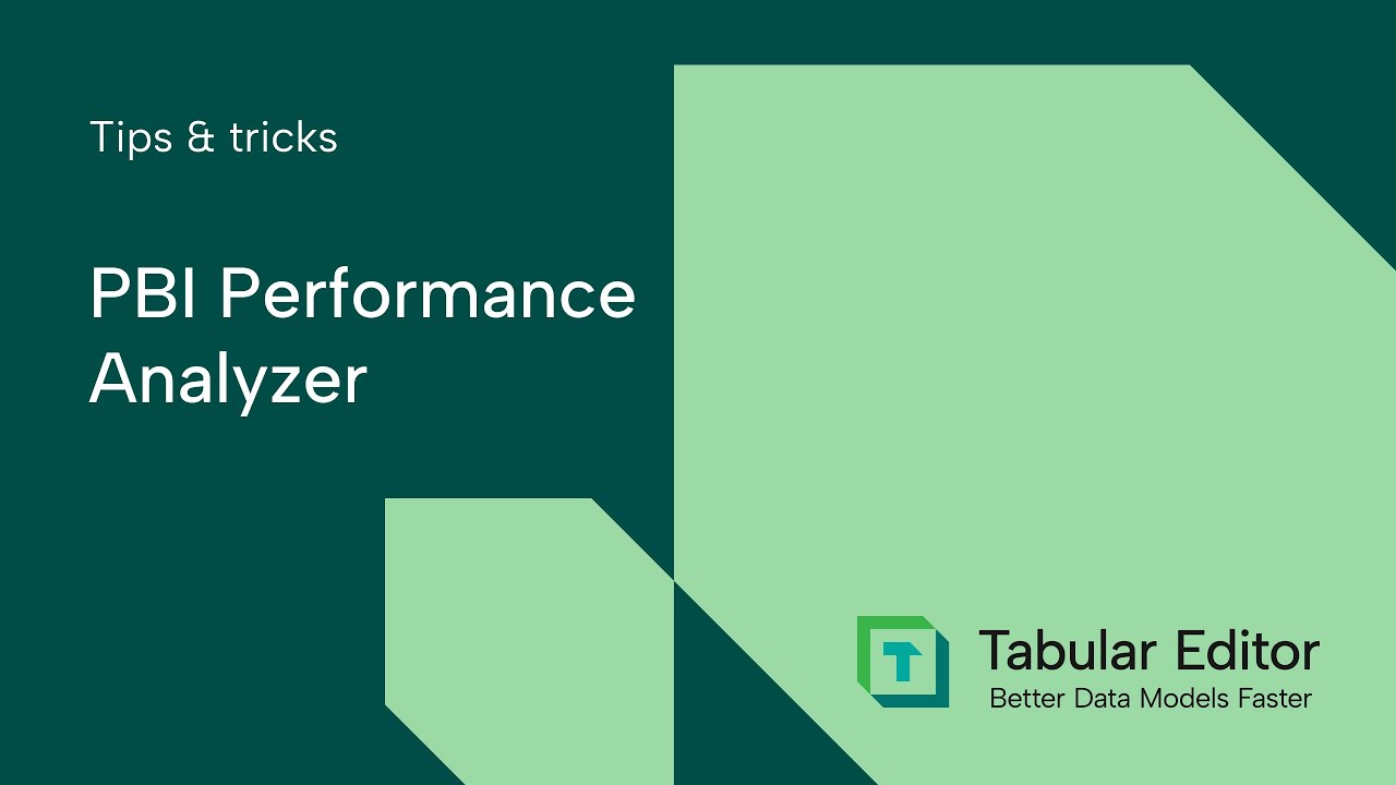 PBI Performance Analyzer and Tabular Editor 3