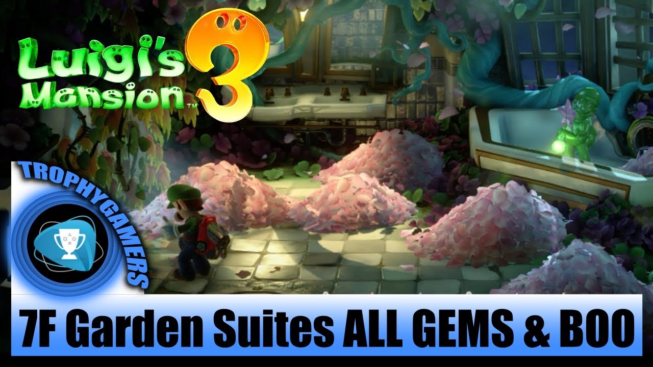 Luigi's Mansion 3 - ALL GEMS & BOO Location - 7F Garden Suites