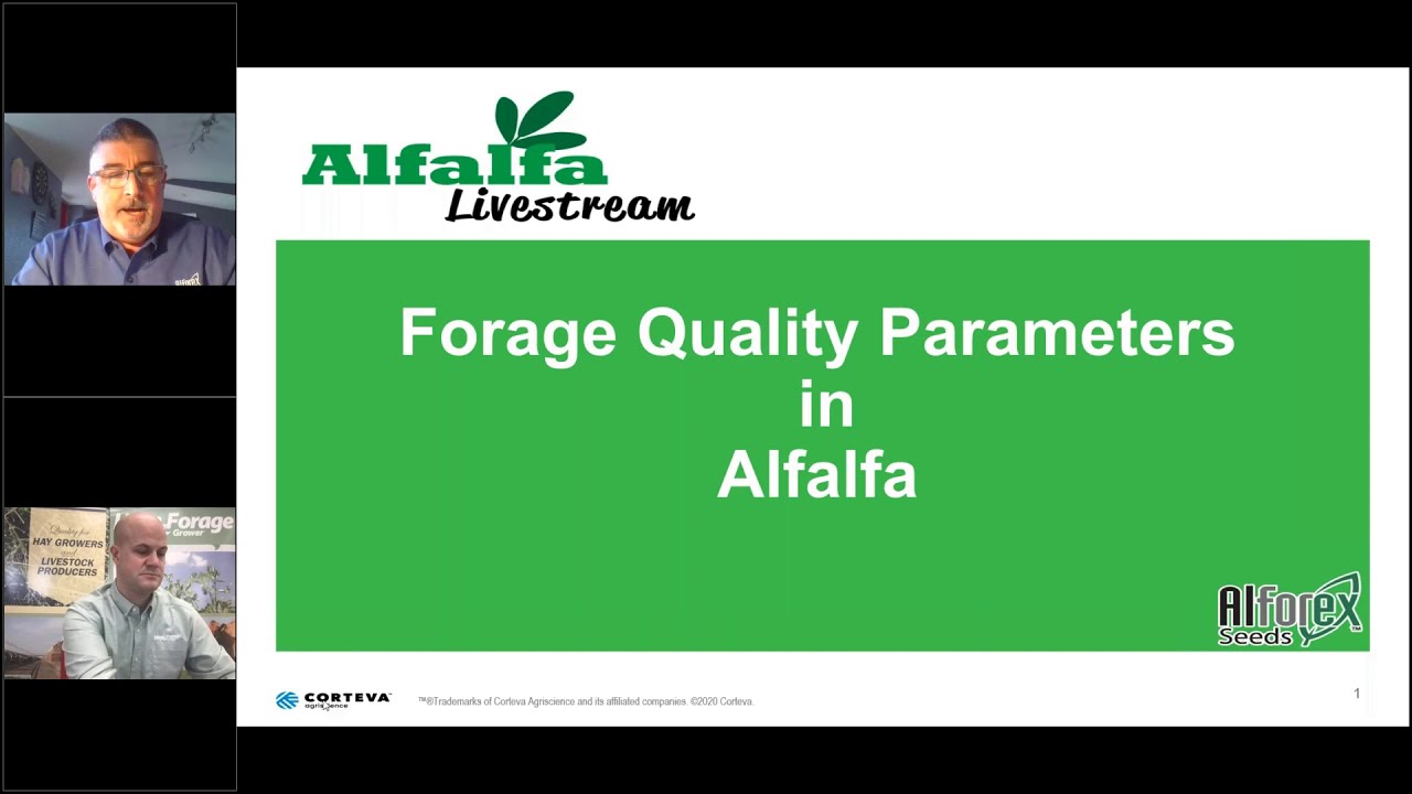 Alfalfa LiveStream - Forage Quality Parameters for Alfalfa