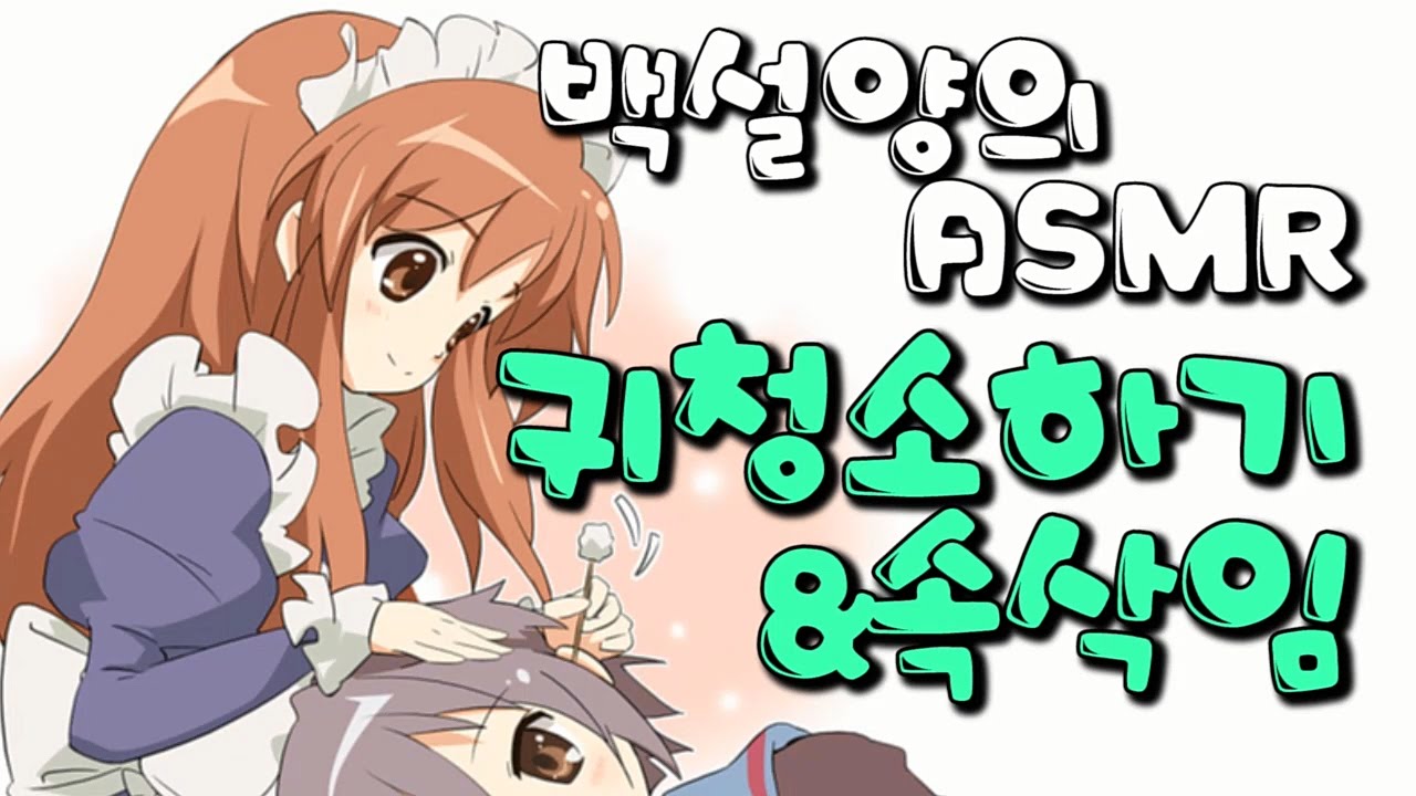 [백설양TV]한국어 ASMR 귀청소하기&속삭임/Ear Cleaning Roleplay&Korean Whispering