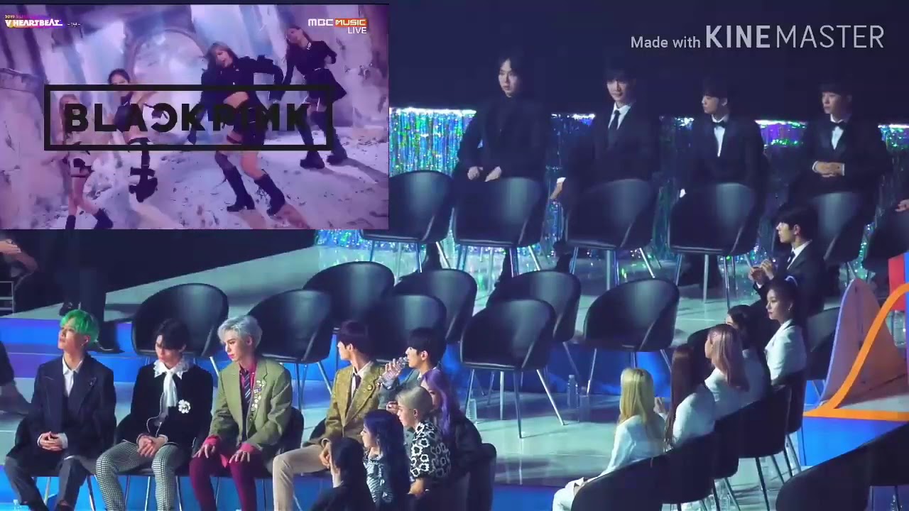 K-pop Idol Reaction to Blackpink(VCR) Winning Top12 Vlive Award