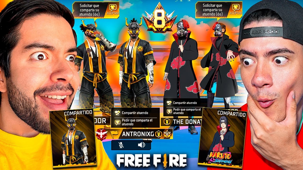 PRESTAMOS NUESTA ROPA MAS EXCLUSIVA A SEGUIDORES! ANTRONIXX Y DONATO en FREE FIRE!