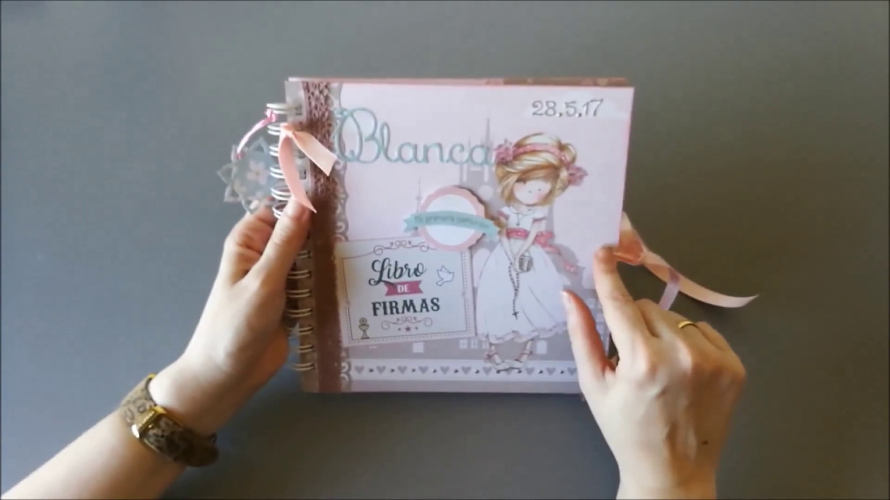 Libro de firmas comunion guestbook scrap