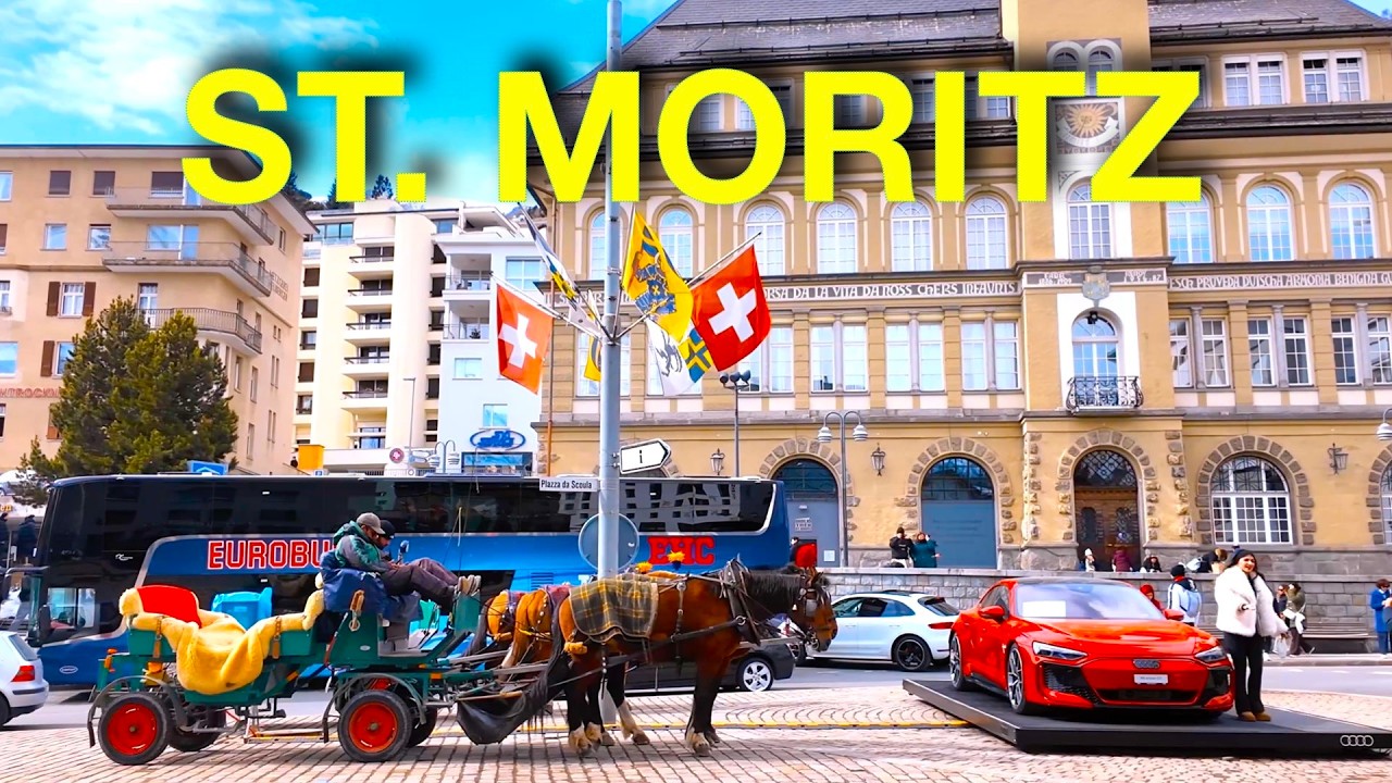   St. Moritz Walking Tour 🇨🇭 | Luxury Alpine Town in Switzerland🇨🇭