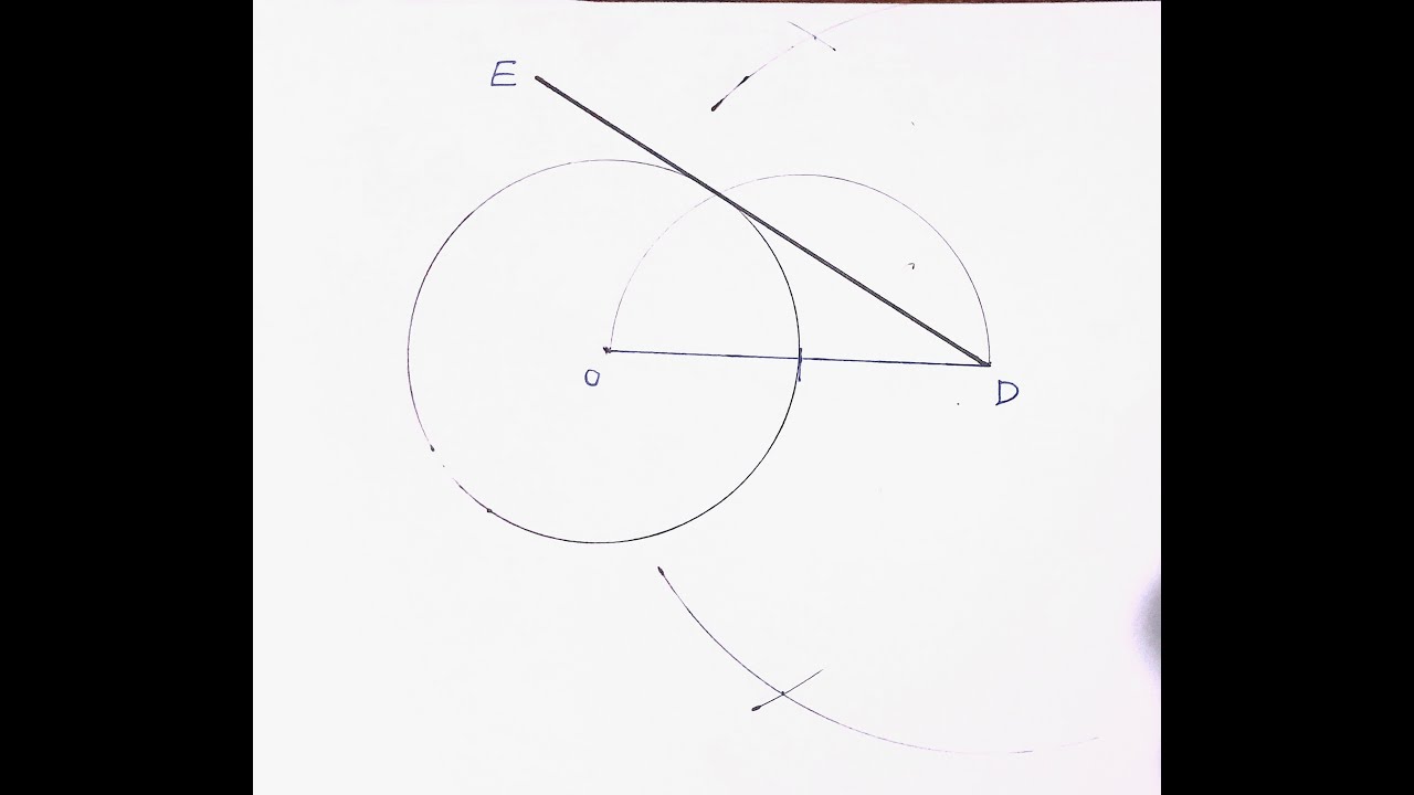How to draw a tangent to a circle from a point outside the circle