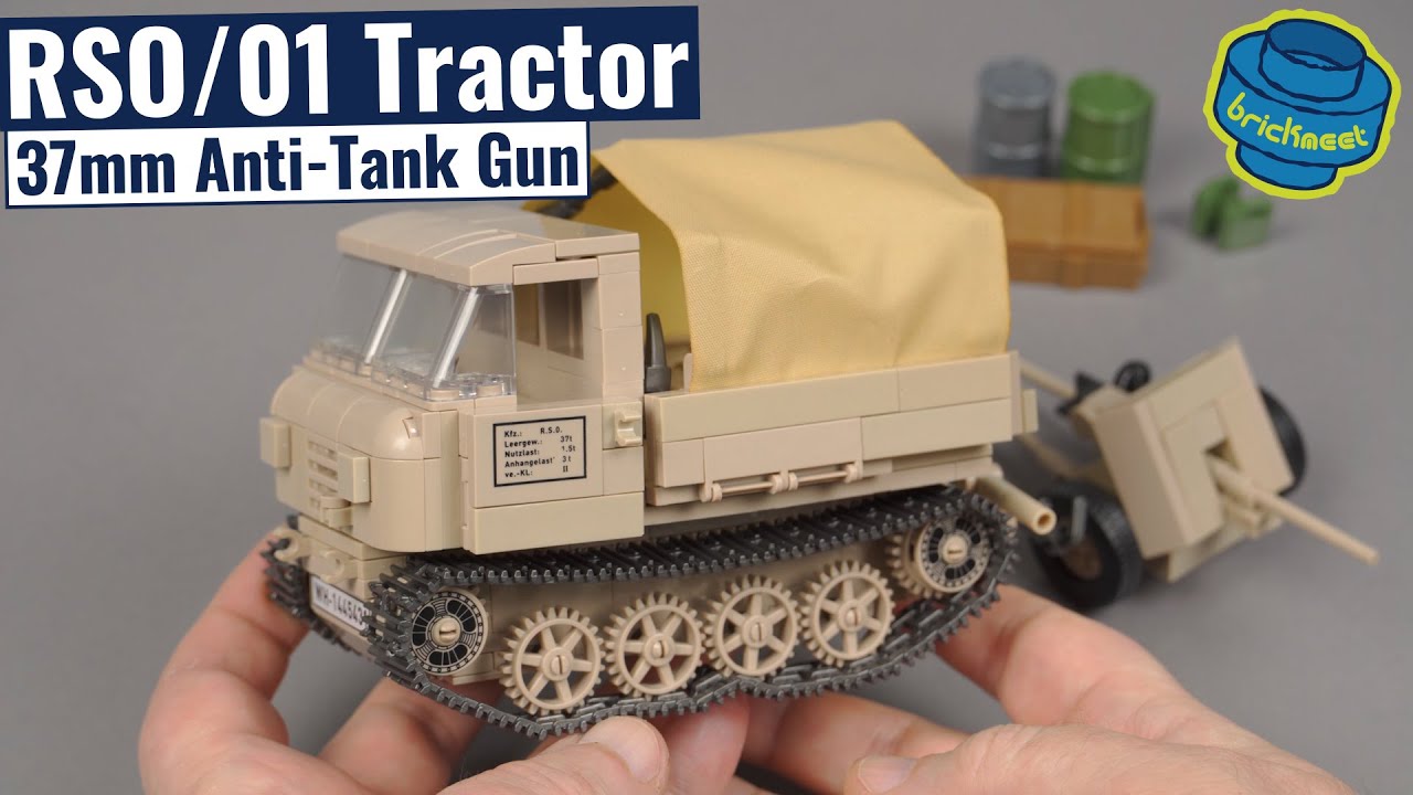 Nerve-Wracking RSO Tractor & 37mm Anti-Tank Gun - QuanGuan 100250 (Speed Build Review)