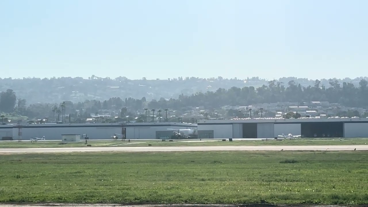 Robinson R66 Helicopter N4057D taking off from Torrance Airport 