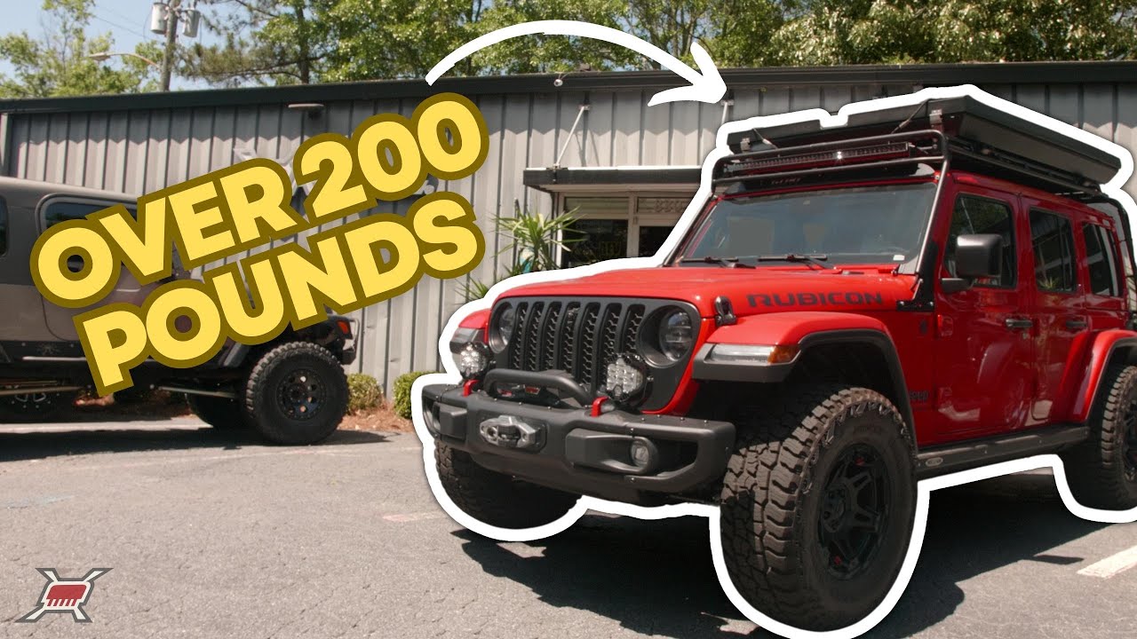 Worlds Toughest Roof Rack + Heaviest Rooftop Tent on JL RUBICON