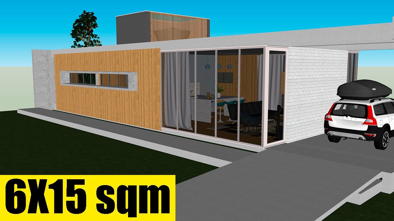 COUNTRY HOUSE DESIGN 6X15M (90SQM) -  SIMPLE AND MINIMALIST LIVING