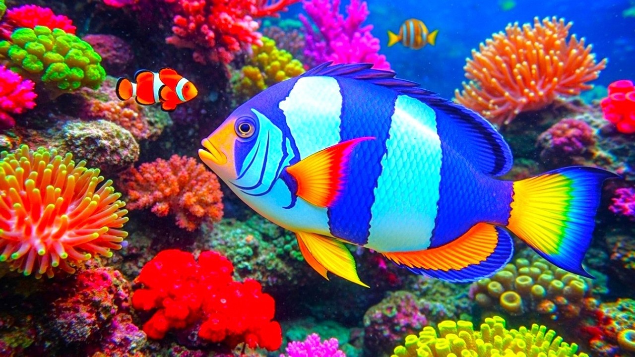 The Best 4K Aquarium - Dive Into The Mesmerizing Underwater Realm, Sea Jellyfish, Coral Reefs. #7