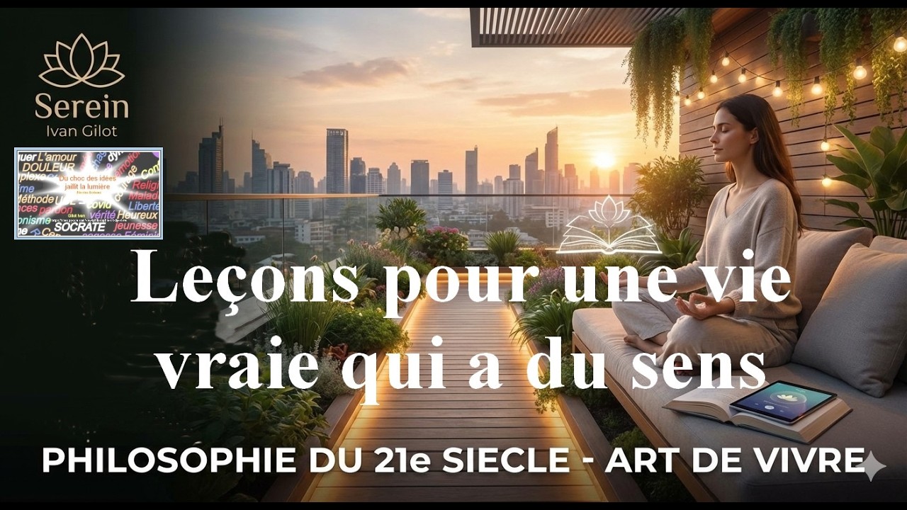 110. Leçons pour une vie vraie qui a du sens.    Philosophie pratique ; art de  vivre au 21e siècle