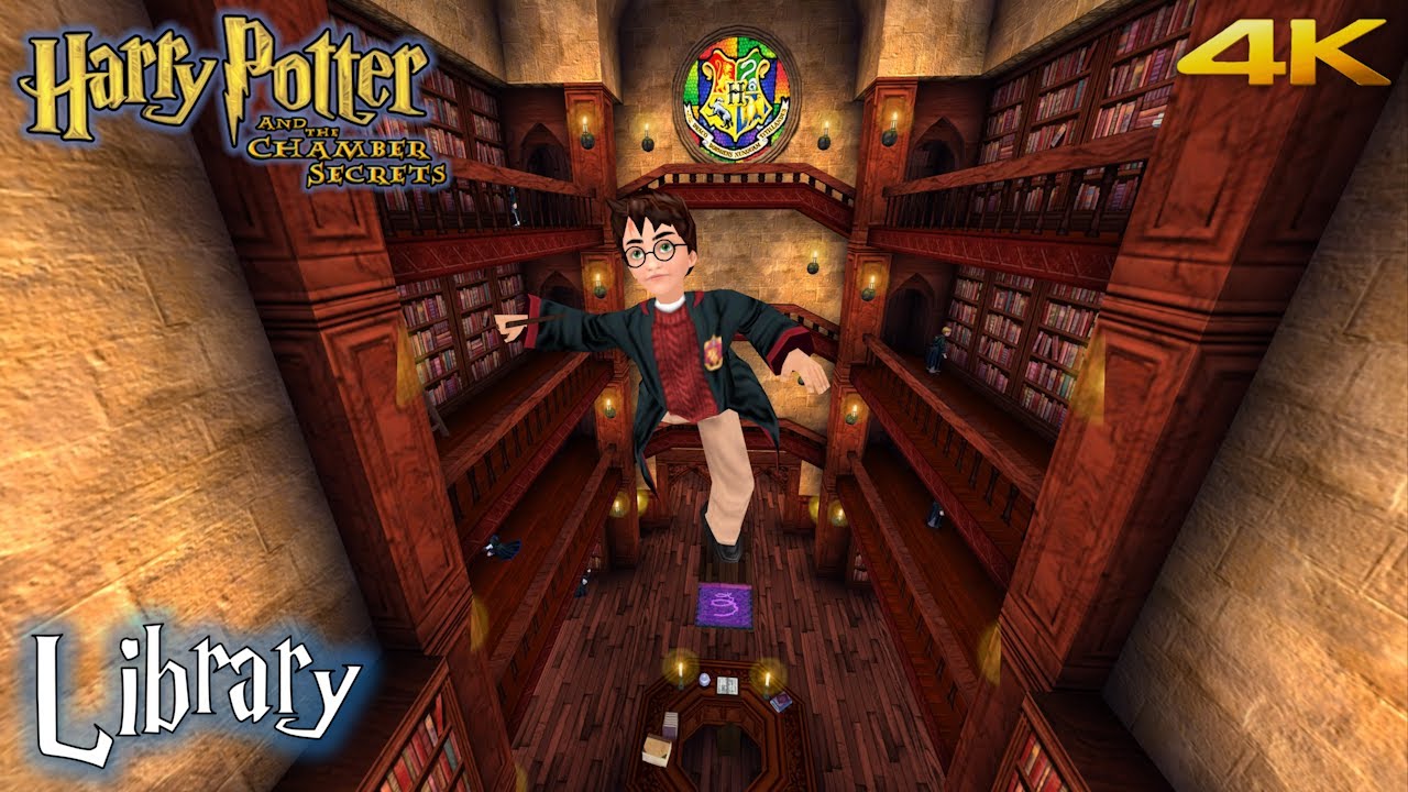 Harry Potter and the Chamber of Secrets PC Extended 'Library' Walkthrough (4K)