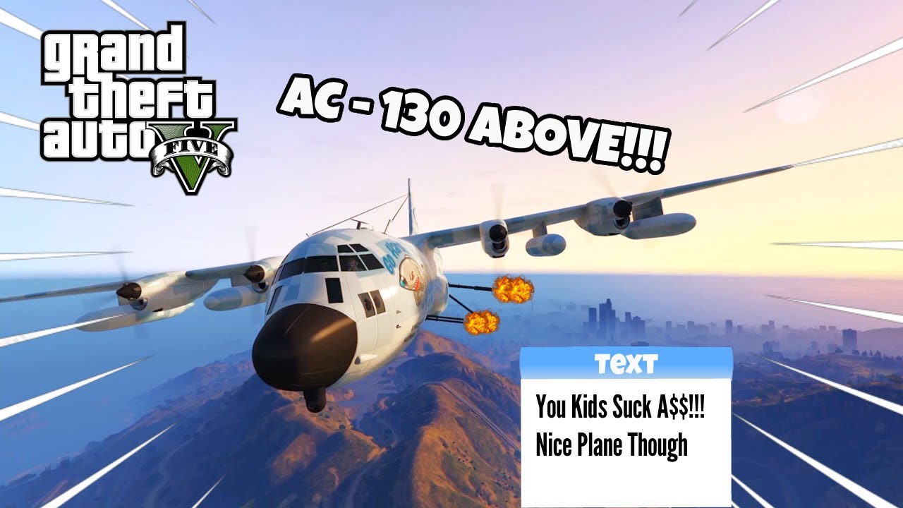 TROLLING Randoms with the NEW AC -130!!! - GTA 5 Funny Moment