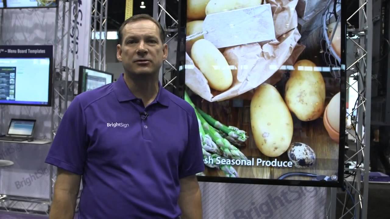 BrightSign digital menu board presenations at the 2014 National Restaurant Association