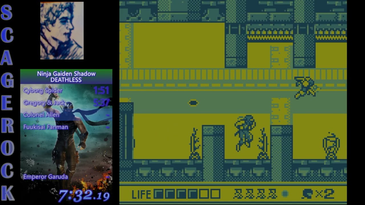 Ninja Gaiden Shadow [GB] Speedrun:  Deathless (18:00)