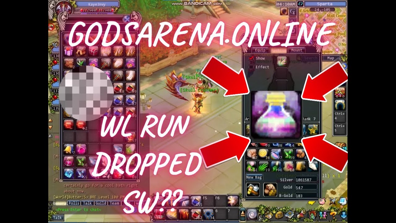Godsarena - How to do WL - SW DROP????