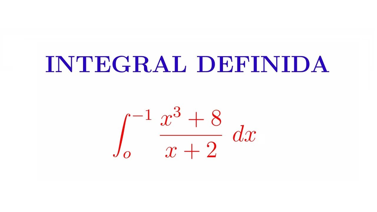 Integral definida - Resolução de um exercício