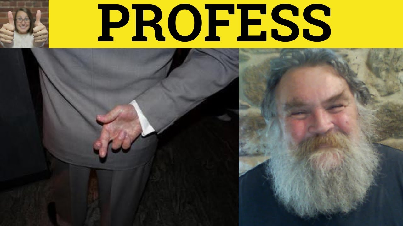 🔵 Profess - Profess Meaning - Profess Examples - Profess Definition - GRE Vocabulary