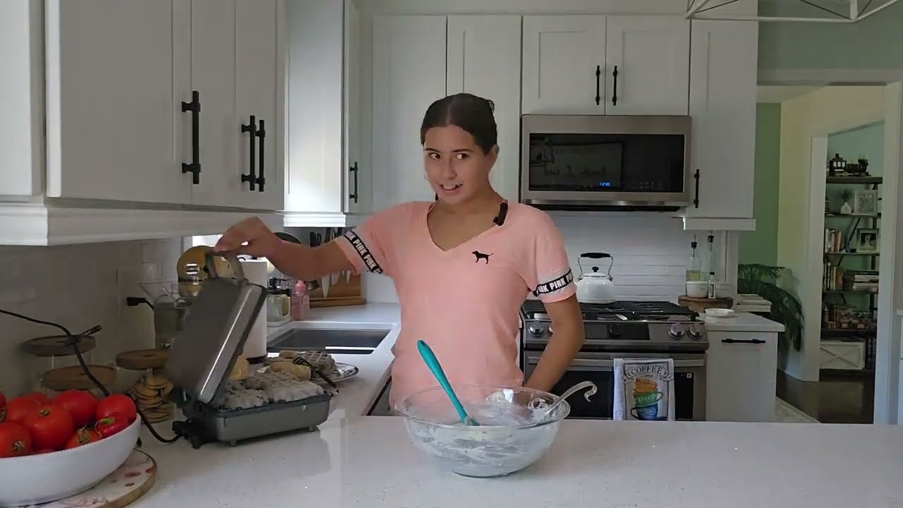 How to make Blueberry Waffles!!