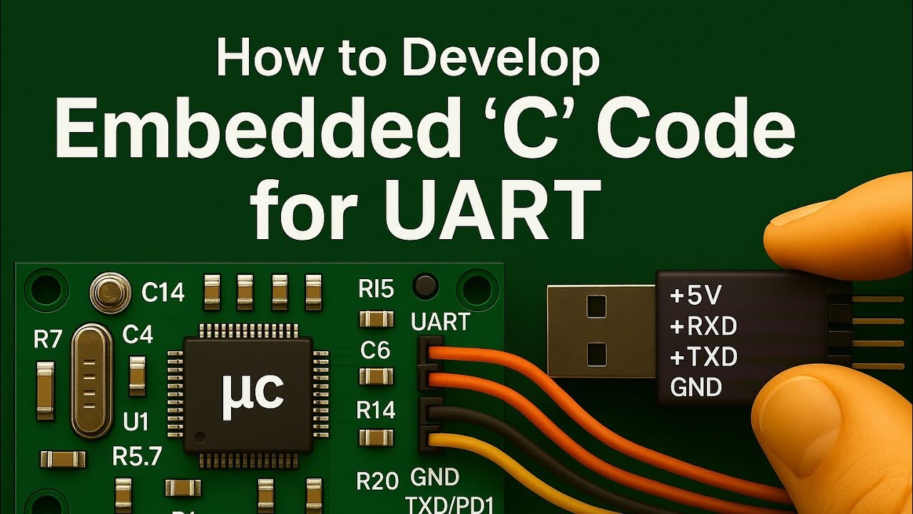Программирование UART | Встроенный код на C для UART | Программа для UART | Код на C для UART | К...
