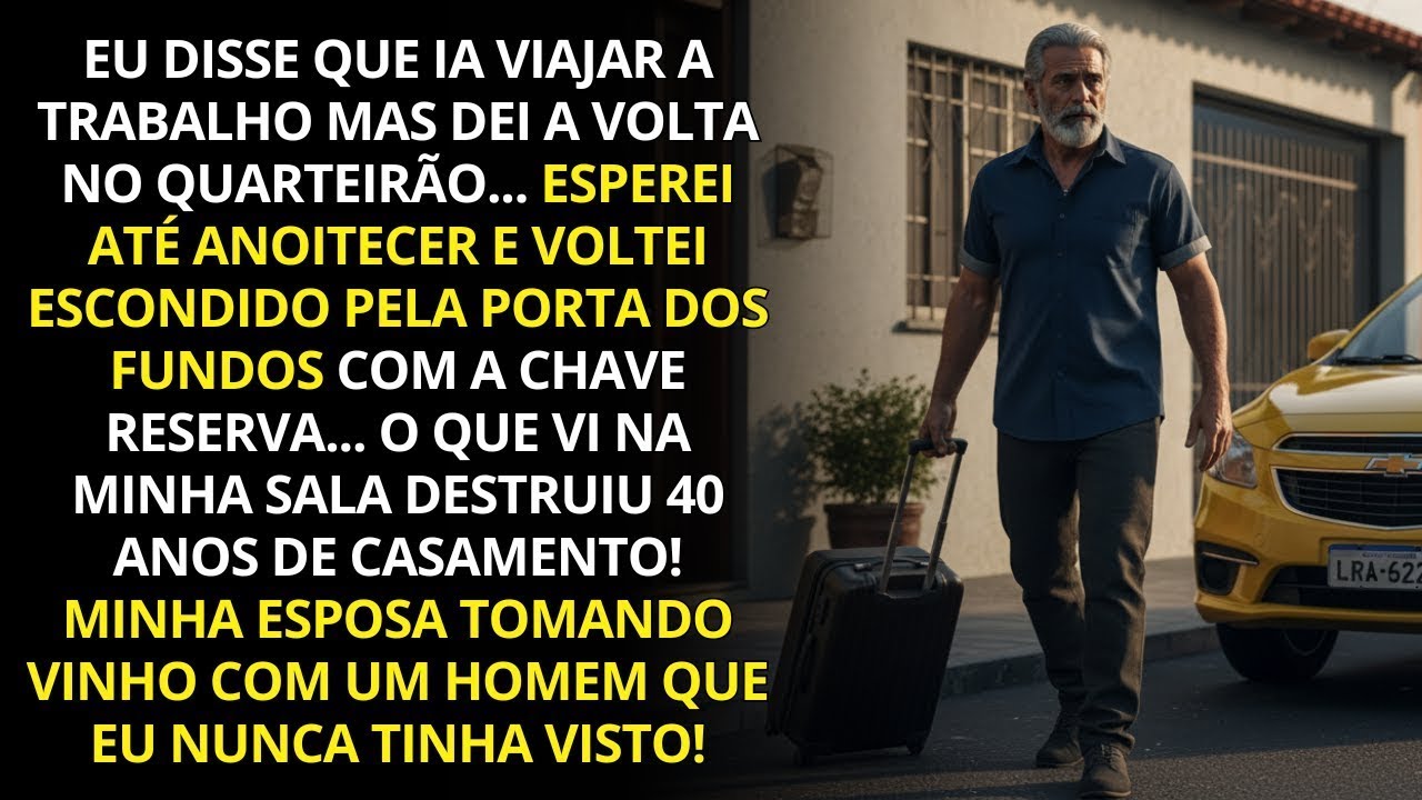 Disse à minha esposa que viajaria a trabalho pra testá-la… mas voltei escondido e vi tudo.
