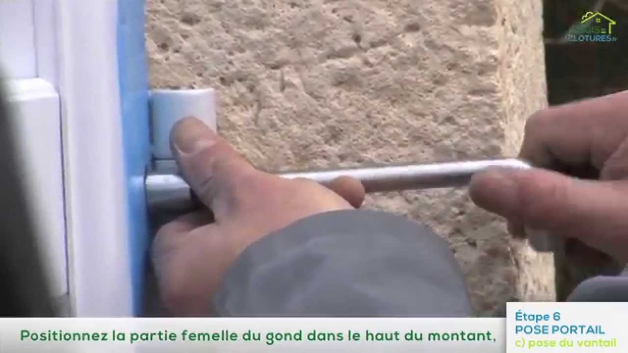 Pose d'un portail battant; par Logis et Clôtures