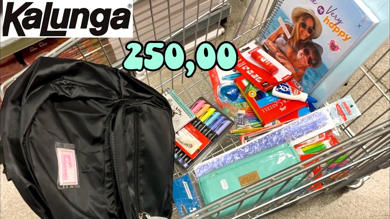 Comprando material escolar completo para 2021 com 250 reais (Kalunga)