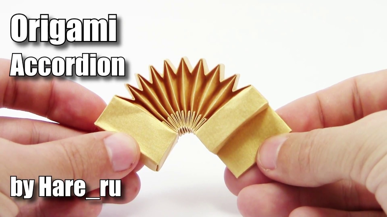 Cómo hacer un acordeón de origami / Como fazer um acordeão de origami