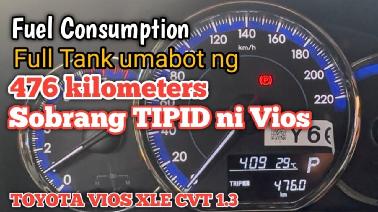 TOYOTA VIOS XLE CVT 1.3 | Tipid sa Gas | Fuel Consumption