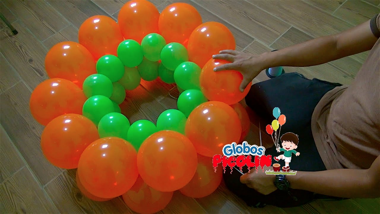 Como hacer guirnalda alternada con globos 2 medidas # 37