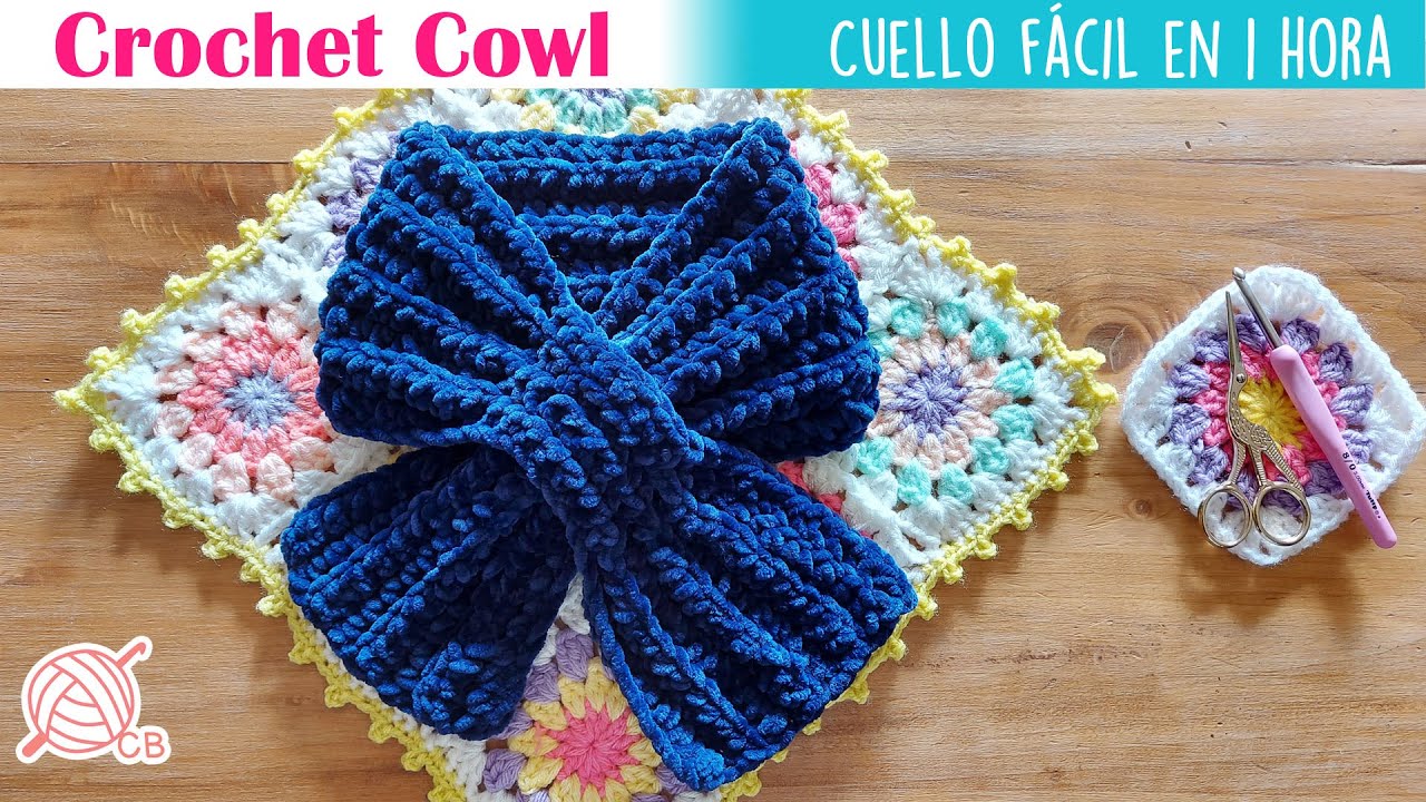 [ENG SUB] Cuello mariposa! One skein Crochet Cowl -1 hour beginners project - Cuello fácil en 1 hora