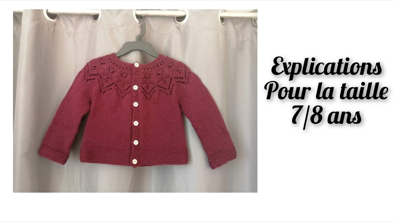 Tuto tricot : explications pour la taille 7/8 ans