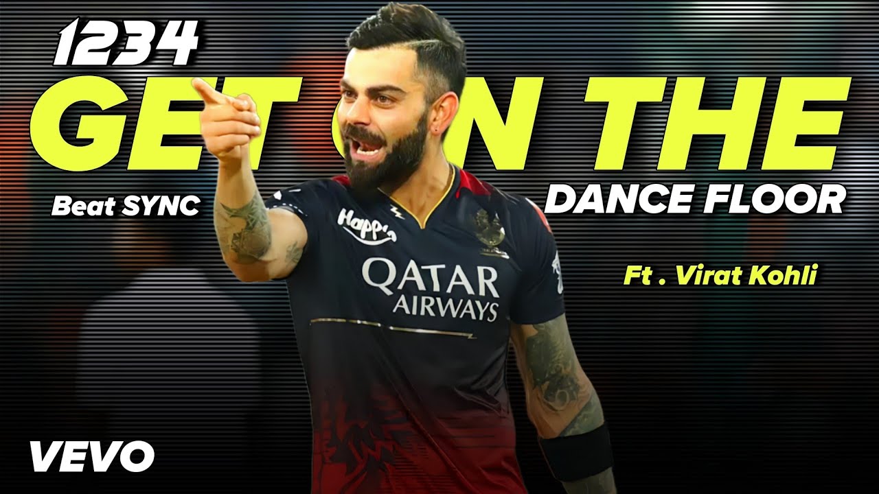 Virat Kohli x 1234 Get On The Dance Floor Beat SYNC Status 🔥💗👑