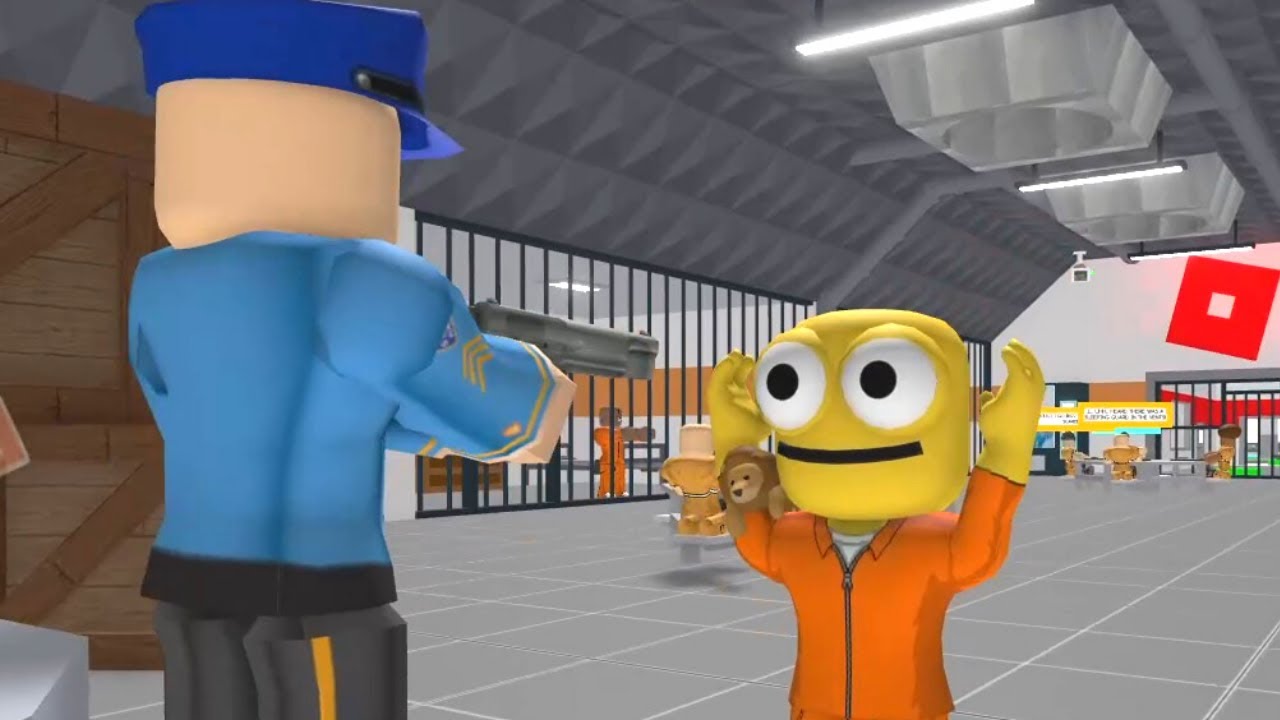 ECHAPPER AU POLICIER DÉBILE DE CETTE PRISON ! (Échapper à la prison Obby!)